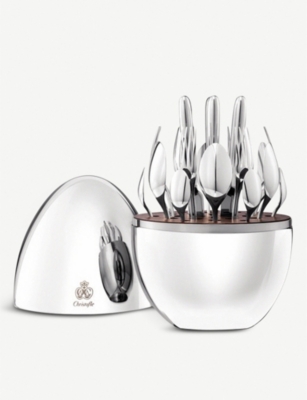 Christofle Mood Silver-plated Stainless Steel Cutlery Set Of 24