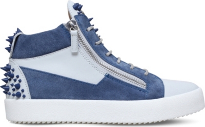 giuseppe zanotti leather may mid top trainers