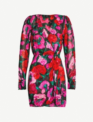 the kooples long floral wrap dress