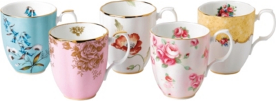 Royal Albert 100 Years 5-piece Mug Set (1950-1990)