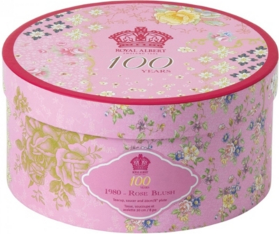 Royal Albert 100 Years Rose Blush 3-piece Tea Set (1980's)