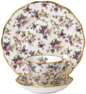 Royal Albert 100 Years English Chintz 3-piece Tea Set (1940's)