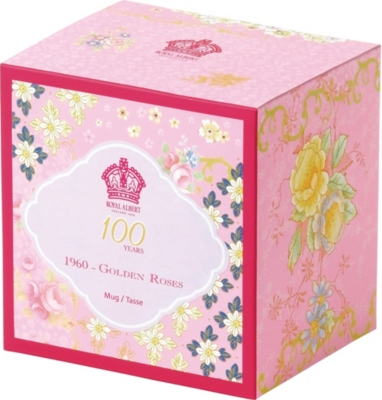 Royal Albert 100 Years Golden Roses China And 9ct Mug