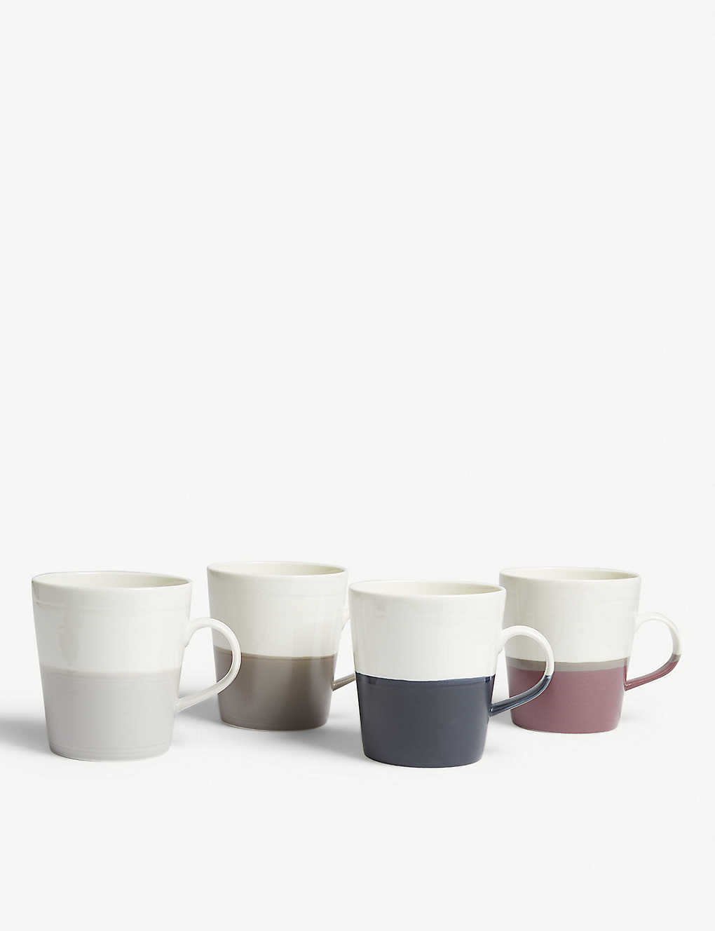 Misto in Porcellana Colore: Bianco Royal Doulton 40035928 Coffee Studio-Set di 4 Tazze e piattini 