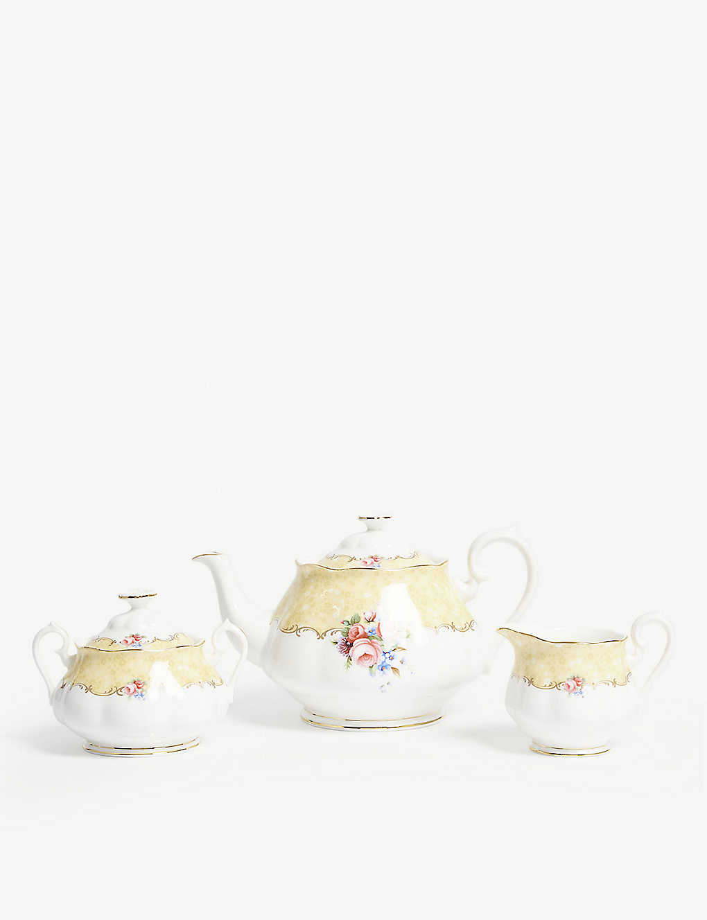 Royal Albert 100 Years Of  1990 Bouquet Teapot Set