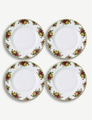 Shop Royal Albert Old Country Roses Set Of 4 Plates 27cm