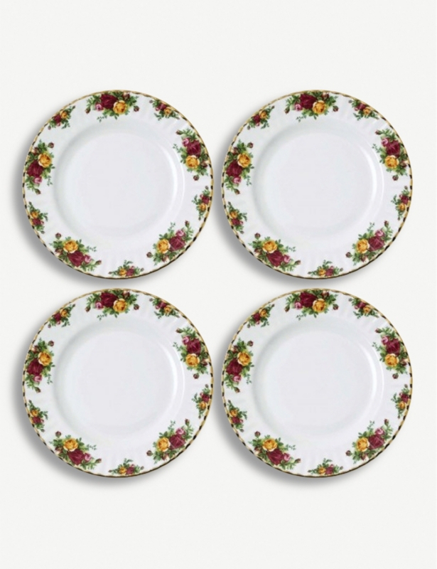 Old Country Roses set of 4 plates 27cm