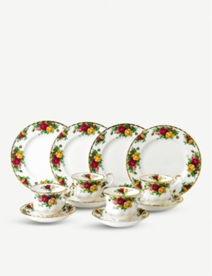 Royal Albert Old Country Roses 12-piece Tea Entertaining Set In Multi