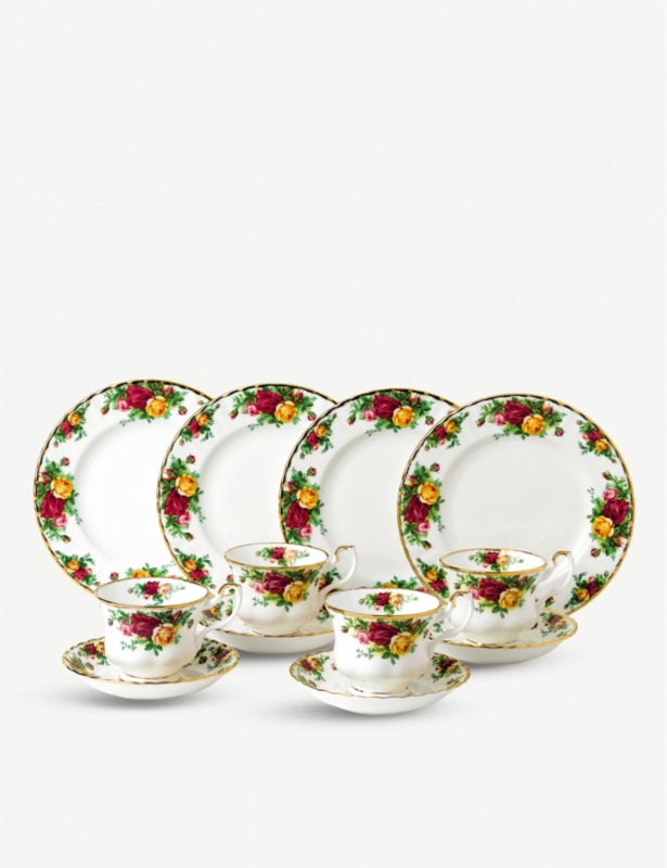 Old Country Roses 12 Piece Tea Set