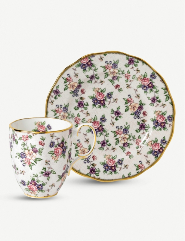 100 years English Chintz mug and plate set