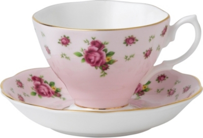 Royal Albert New Country Roses Pink Teacup And Saucer