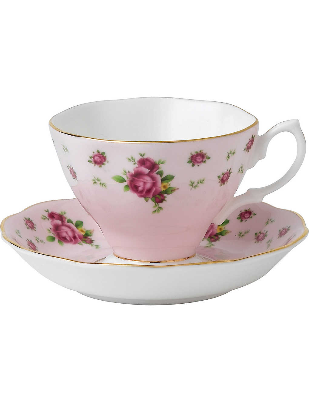 Royal Albert New Country Roses Pink Teacup And Saucer