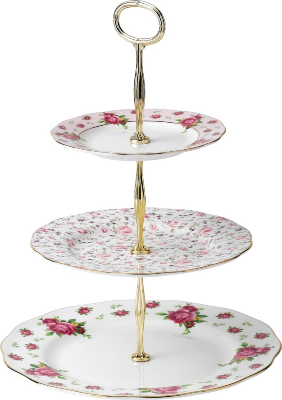New Country Roses 3-tier cake stand