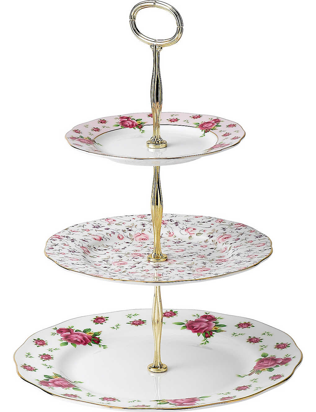 Handled Cake Plate Dessert Tray Royal Albert Forget Me Not 3 Tier Cake Plate