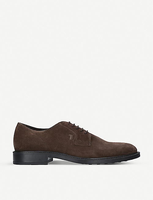 TODS: Lace-up suede Derby shoes