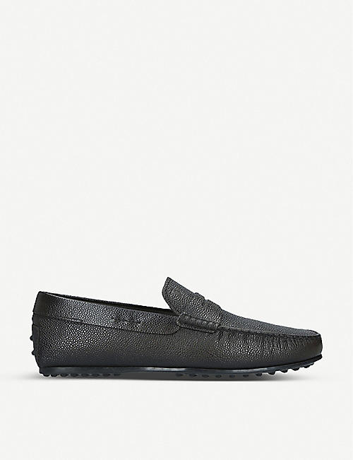 TODS: City Driver leather penny loafers
