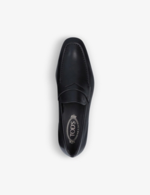 Tod's Gomma Leather Loafers In Black