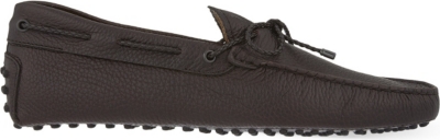 Tod's Man Loafers Dark Brown Size 7 Soft Leather In Brown