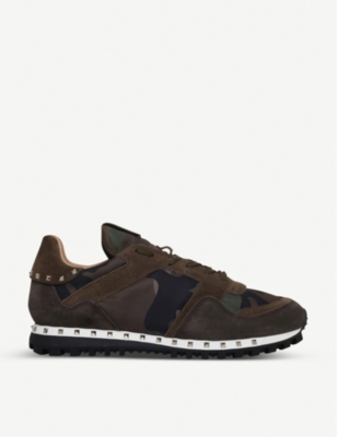 valentino studded trainers womens