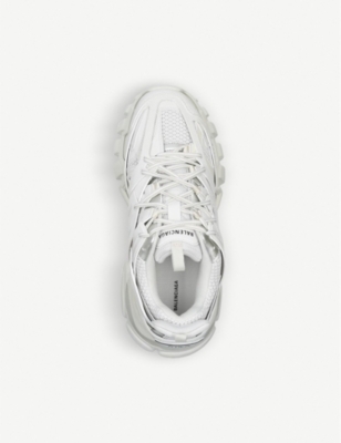 Shop Balenciaga Track Nylon And Mesh Trainers In White