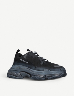 BALENCIAGA - Mens Triple S leather and mesh trainers | Selfridges.com