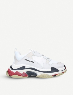 BALENCIAGA - Triple S leather and mesh 