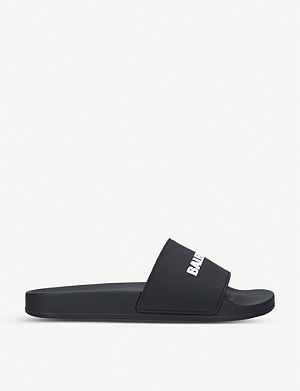 Amiri Black Logo Rubber Sliders for Men slides and flip flops Mens Shoes Sandals 
