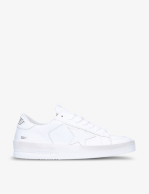 GOLDEN GOOSE: Men's Stardan logo-print leather low-top trainers