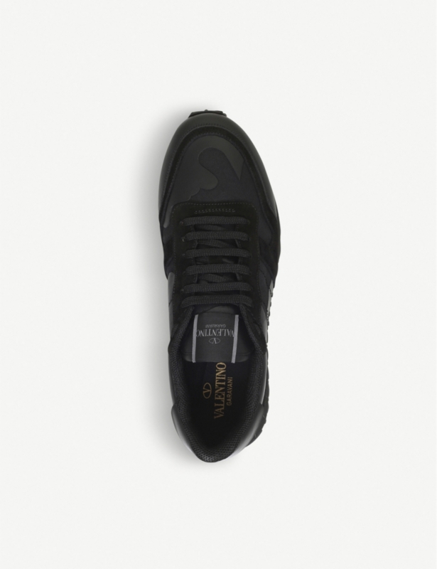 Rockrunner camo leather trainers