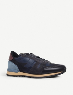 navy valentino trainers mens