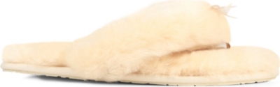 UGG - Fluff flip-flop sheepskin slippers | Selfridges.com