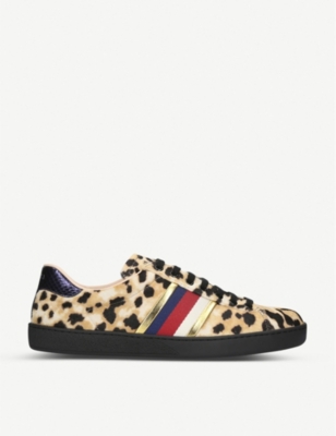 gucci leopard trainers