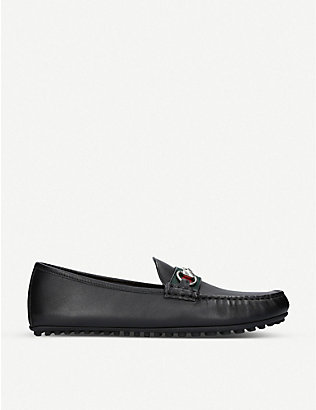 GUCCI: Leather driving shoes