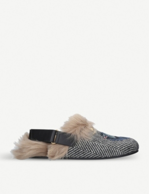 gucci wolf slippers