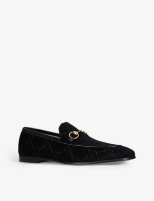 GUCCI Jordaan GG-jacquard velvet loafers