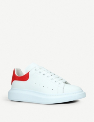 alexander mcqueen trainers white and red