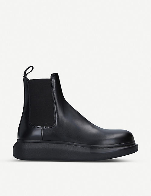ALEXANDER MCQUEEN: Hybrid leather Chelsea boots