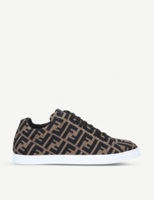 FENDI - FF-print low top mesh trainers 