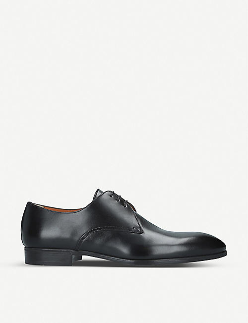 SANTONI: Simon leather derby shoes