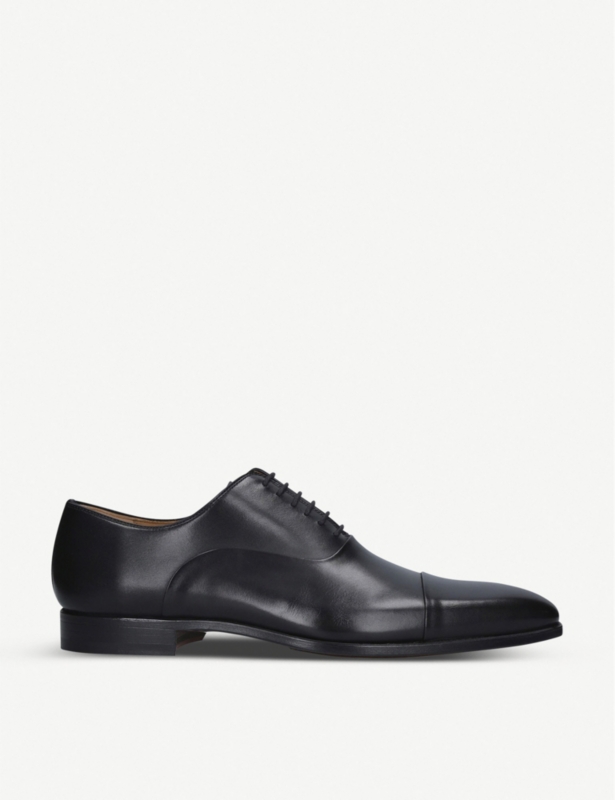 Toe cap leather oxford shoes