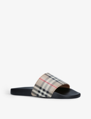 BURBERRY Furley checked sliders