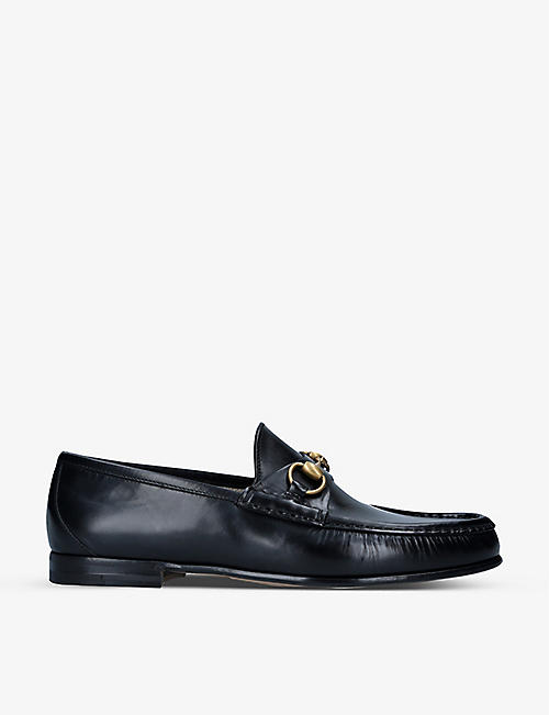 GUCCI: Roos horsebit leather moccasins
