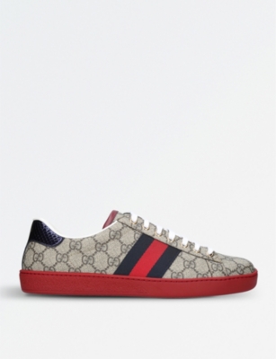 gucci canvas trainers