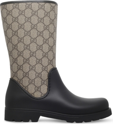 GUCCI - Rainy GG supreme rain boots 8-10 years | Selfridges.com