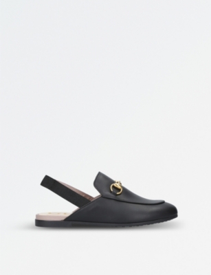GUCCI: Princetown leather slingback loafers 4-8 years