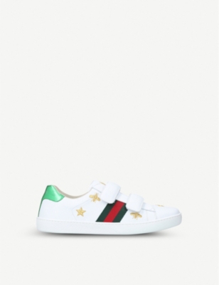 GUCCI New Ace bee star leather trainers 8 10 years Selfridges