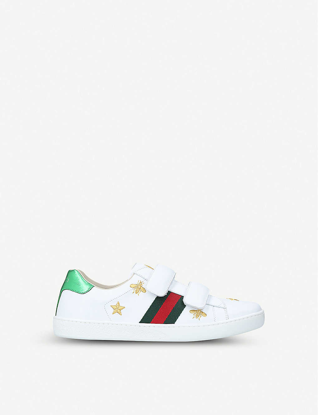 GUCCI NEW ACE BEE STAR LEATHER TRAINERS 8-10 YEARS,87883381