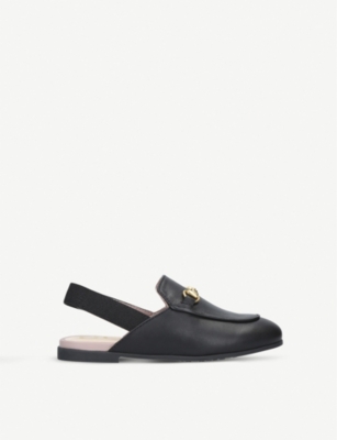 GUCCI: Princetown leather slingback loafers 3-5 years