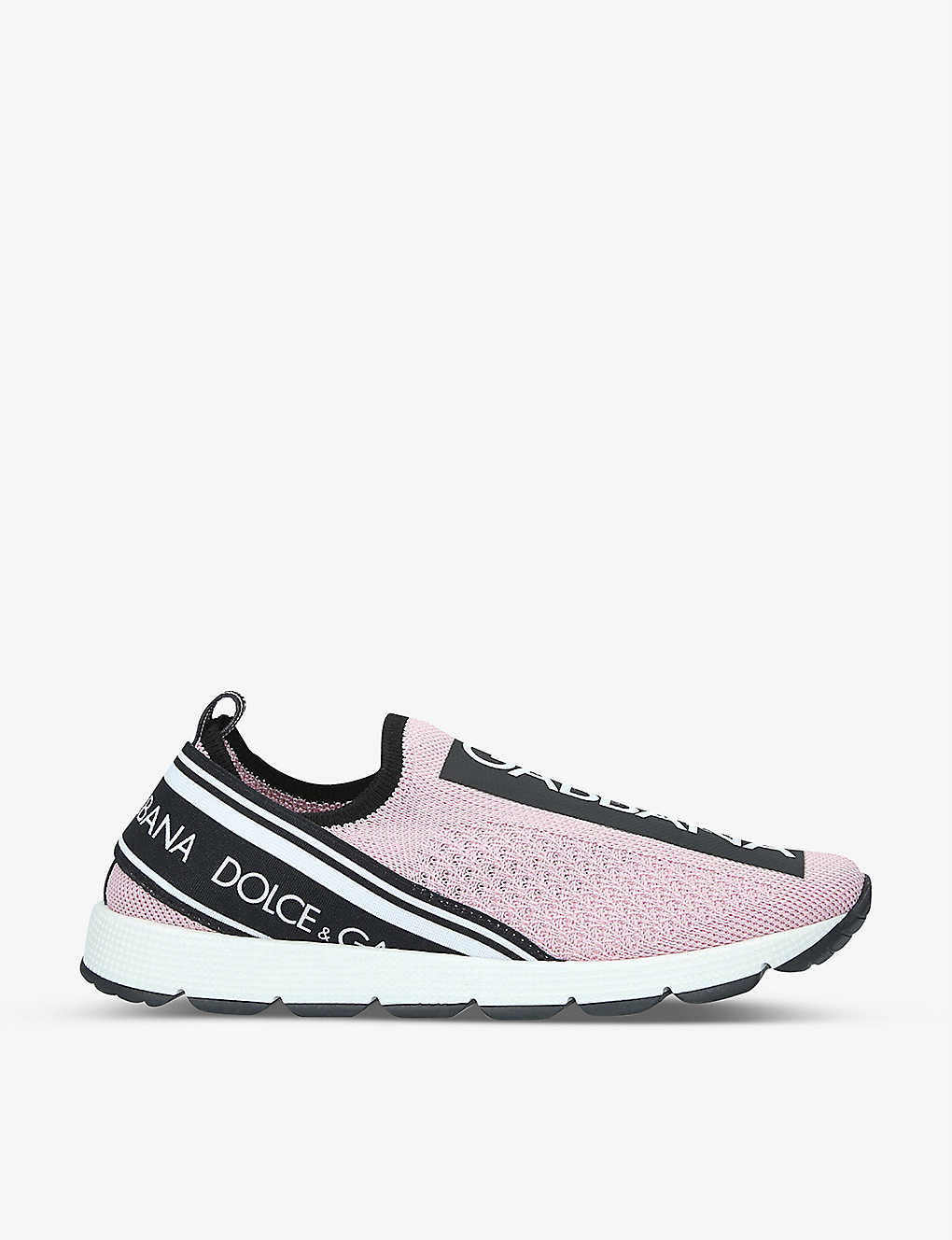 Dolce & Gabbana Paul Neo Stretch-knit Trainers In Pale Pink