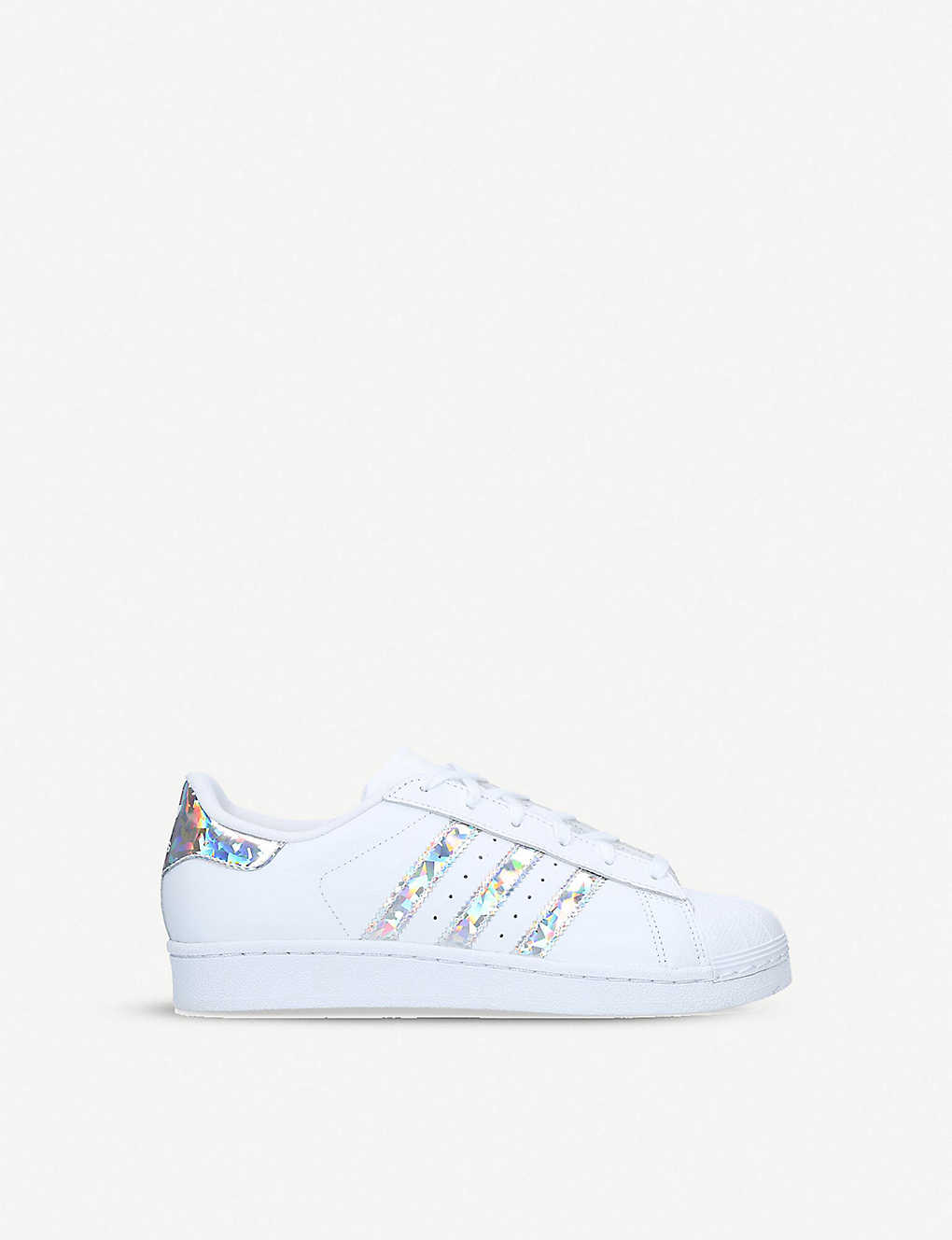 ADIDAS - Superstar iridescent-stripe leather trainers 1-5 years ...